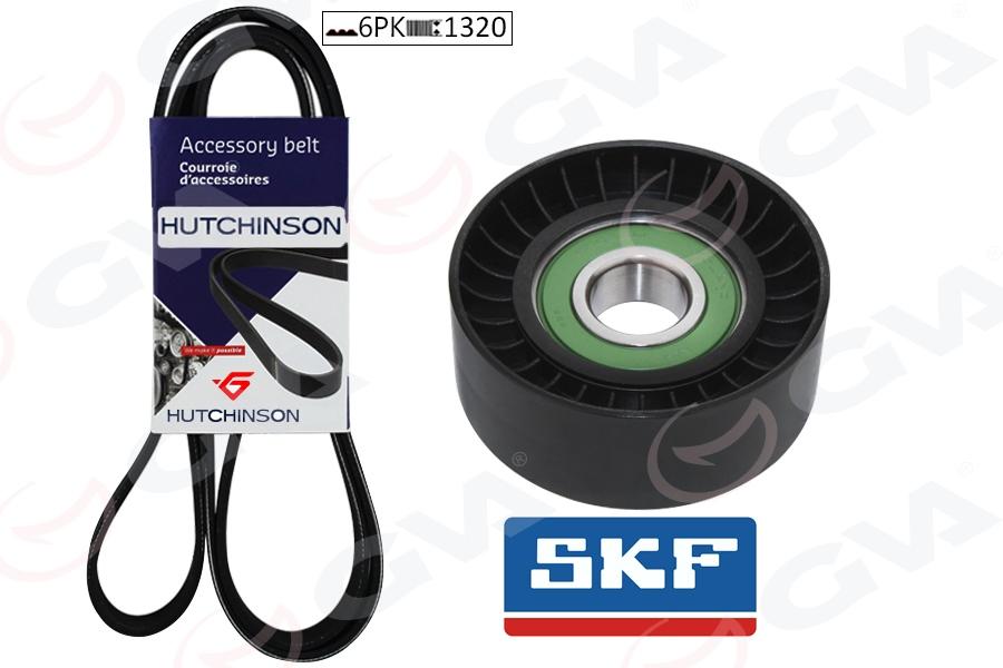 ALTERNATÖR GERGİ KİTİ (KÜTÜKSÜZ) FIORINO-LINEA-PUNTO-PUNTO EVO 1.3 DMTJ-(KLİMALI) (K026PK1320) - GVA - OEM 6340616