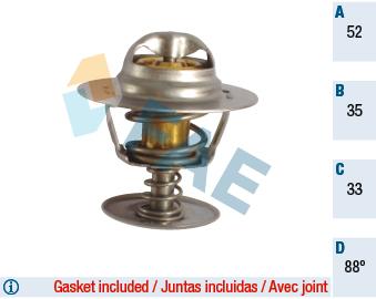 TERMOSTAT (88°) ESCORT FOCUS MONDEO CONNECT 1.8D-1.8TDCI 89 07 TRANSIT 2.5D - FAE - OEM 1634617