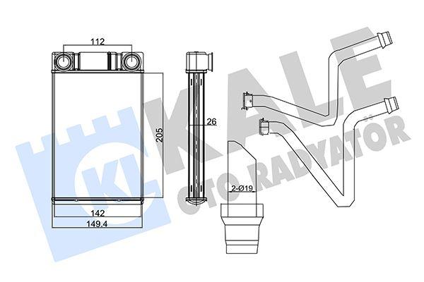 KALORİFER RADYATÖRÜ CHEVROLET AVEO 11-> / OPEL MOKKA 12-> - ALEMİNYUM - KALE - OEM 1618446