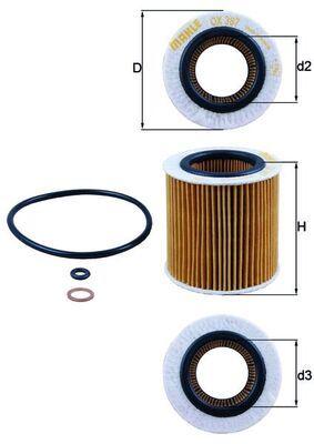 YAG FILTRESI BMW N20 N52 N53 N54 E81 E87 F20 E90 E92 E93 F30 F31 F34 F35 F32 F36 E60 E61 F15 E85 E89 F25 F26 E70 E71 - MAHLE - OEM 11427953129