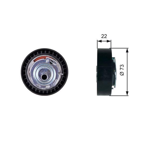 EKSANTRIK GERGI RULMANI DACIA LOGAN SANDERO 1.4-1.6 09> - GATES - OEM 8200908180