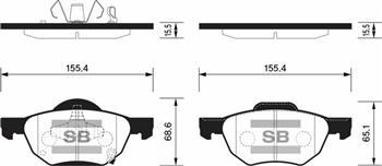 ÖN FREN BALATA HONDA ACCORD 2,0L 2,4L K20 K24 2,2L CDTi (CL kasa) 03-> - SANGSIN - OEM 45022SEAE01