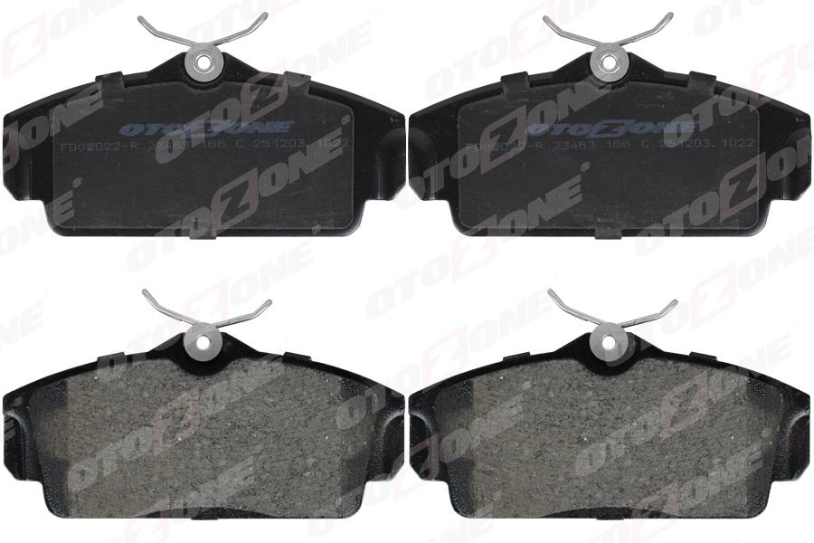 ÖN FREN BALATA NISSAN ALMERA 1,5L QG15DE N16 02-> / PRIMERA 1,6L 2,0L GA16DE SR20DE P11 96-01 (alt kısmı düz) - OTOZONE - OEM 410602F525