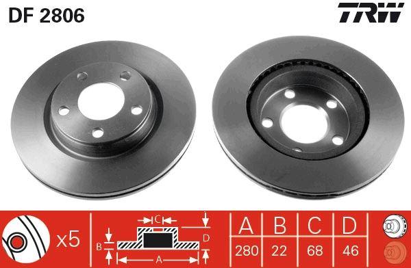 ON FREN DISKI AYNASI PASSAT 96>00 A4 94>00 A8 96>10 PHAETON 02> - TRW - OEM 8E0615301P