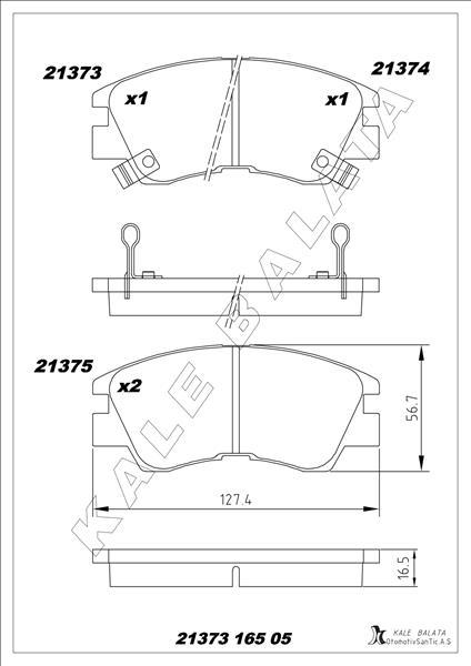 BALATA ÖN COLT-DELICA III-L200 II-L300 III-PAJERO-MONTERO-VALLEY 86-90 - KALE - OEM MB500812
