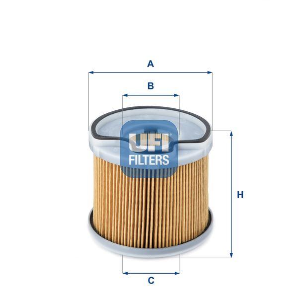 YAKIT FİLTRESİ PARTNER-BERLINGO-C5-JUMPY-XSARA-SCUDO-P206-P307-P406-P607-P806-EXPERT 2.0HDI - UFI - OEM 1906.51
