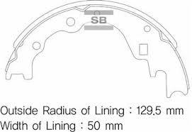 ARKA KAMPANA PABUÇ BALATA KIA BESTA 2.2L R2 92-98 / MAZDA E2200 2.2L R2 RF 91-> - SANGSIN - OEM 0K72A2638Z