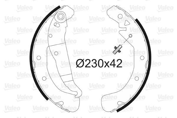 ARKA FREN BALATASI PABUC ASTRA F 91-98 - ASTRA G 98-05 ASTRA H 04-> COMBO 01-> VECTRA B-ZAFIRA A INCE TIP 230×42mm - VALEO - OEM 93189978