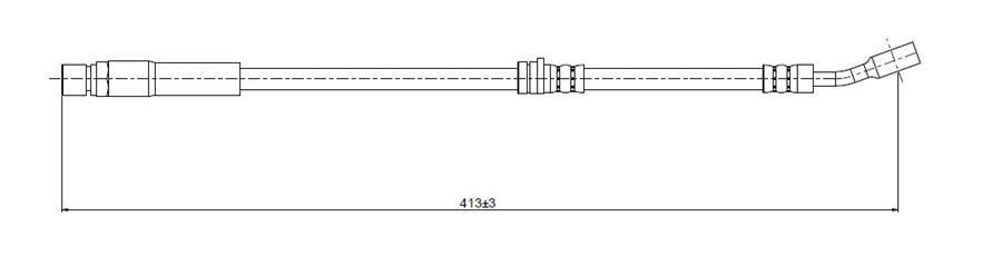 ÖN FREN HORTUMU OPEL VECTRA B 96>02 (420mm M10) - CAVO - OEM 562373