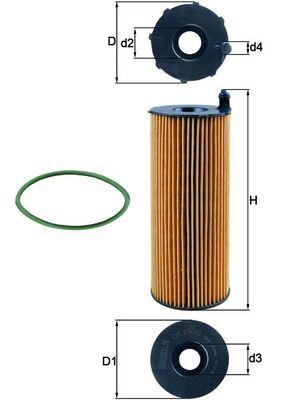 YAĞ FİLTRESİ VW-PORSCHE-AUDİ-TOUAREG-CAYENNE-Q7 04> (BUN-BUG-CASA 3,0 TDI) - MAHLE - OEM 057115561M