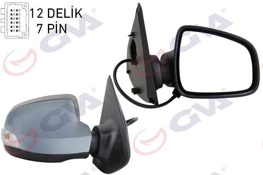 DIS DIKIZ AYNA L (ASTARLI KAPAK UCGEN AYAK ELEKTRIKLI SINYALLI REZISTANS+SENSOR 9 PINLI)CLIO SYMBOL - DEKAR - OEM 963014492R