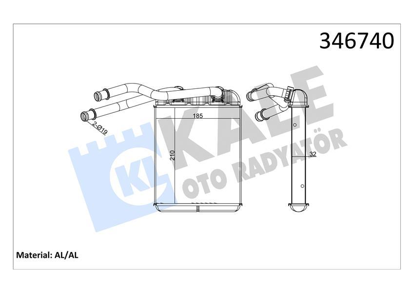 KALORIFER RADYATORU VW TOUAREG 02> AUDI Q7 10> - KALE RADYATOR - OEM 95557232600