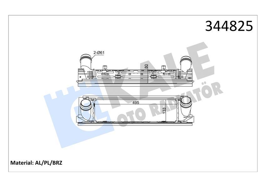 TURBOSARJ RADYATORU BMW N13 N47 B47 F20 F21 F22 F23 F30 F31 F34 F35 F32 F33 F36 - KALE - OEM 17517600530