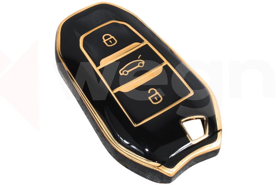 KONTAK ANAHTAR KUMANDA KORUYUCU KILIF TPU SİLİKON (SİYAH)CITROEN C5 AIRCROSS-C3-C4-C-ELYSEE - WEGNA - OEM AKSESUAR