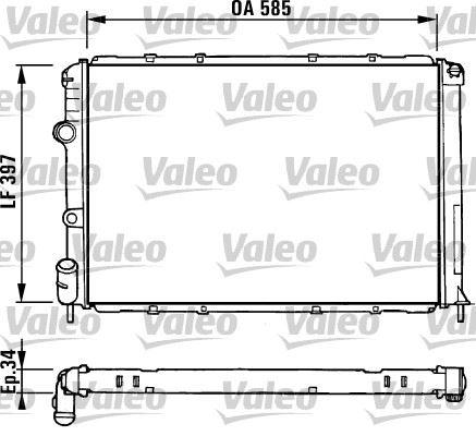SU RADYATORU CLASSIC MEGANE I SCENIC I 96- E7J 585×398X32 - VALEO - OEM 7701352605