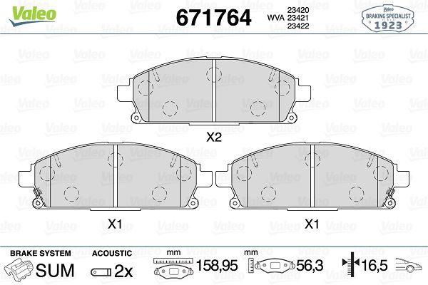 FREN BALATASI ON (148MM) ACCORD VII CIVIC VIII-IX FR-V 04=> - VALEO - OEM 44060AL585