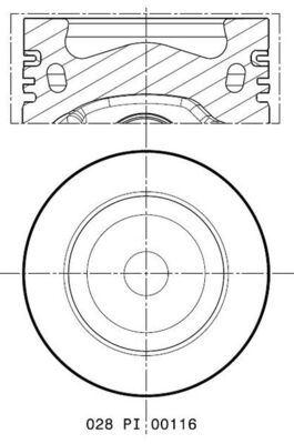 PİSTON+SEGMAN CRAFTER-AMAROK-PASSAT (81mm)(CKUB-CKTB-CFFA-CFFB-CFGB-CFGC-CNFA-CNFB)(STD) - MAHLE - OEM 03L107065AG