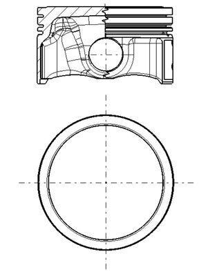 MOTOR PİSTON+SEGMAN STD (79mm) OPEL ASTRA H-ASTRA J-MERIVA A-INSIGNIA A 1.6 T Z16LET-A16LET CORSA D-E 1.6 B-16-Z16LEL-LES - MAHLE - OEM 55561413