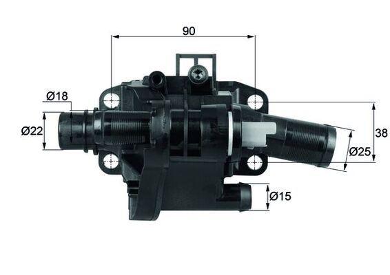 TERMOSTAT (83 ºC) MINI COOPER 16 D 07- - MAHLE TERMOSTAT - OEM 1336X2