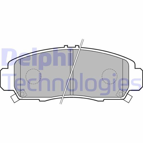 ÖN FREN BALATA HONDA CIVIC 1.6L R16A2 R16B2 VTEC sedan (FD6 FB7 kasa) 06-16 / 1.8L R18A2 (FD7 kasa) 06-12 - DELPHI - OEM 45022SNBE00