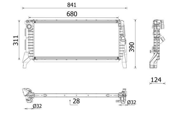 MOTOR SU RADYATORU BMW B37 B47 F40 F44 F45 F46 F48 F39 . MINI F54 F60 - MAHLE - OEM 17118586324