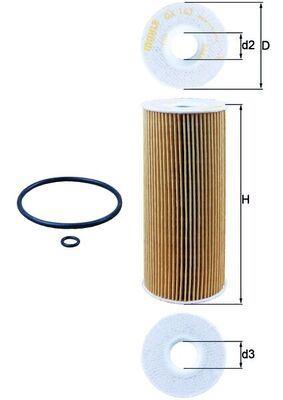 YAĞ FİLTRESİ BORA-CADDY II-GOLF IV-PASSAT-POLO-CRAFTER-LT 28-35-LT 28-46-CORDOBA-IBIZA-LEON-TOLEDO - MAHLE - OEM 074115562