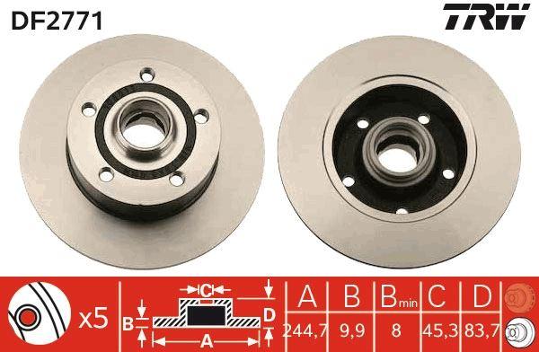 ARKA FREN DISKI AYNASI A4 1.6/1.8 20V/1.8VT/1.9TDI/2.4 30V/2.6/2.8 30V A4 AVANT 1.6/1.8 20V/1.8T - TRW - OEM 8DO615601B