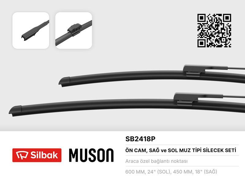 SİLECEK SÜPÜRGESİ 600/450MM (MUZ TİPİ) DACIA DUSTER II 18> - SILBAK - OEM 288901088R-288908292R