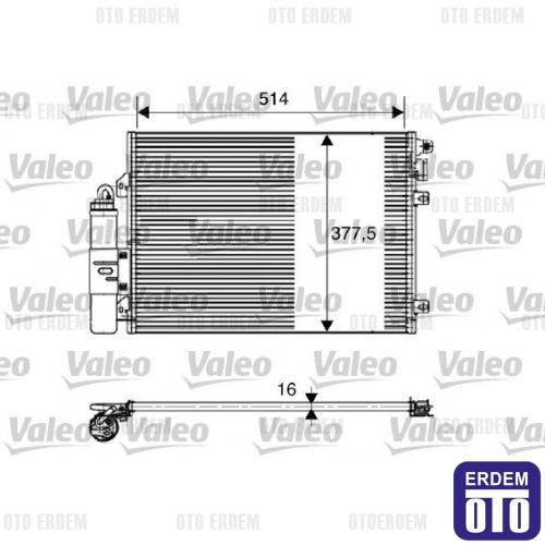 KLİMA RADYATÖRÜ (KONDANSER) DACIA LOGAN 04> 1.4 1.6 - MAHLE - OEM 6001550660