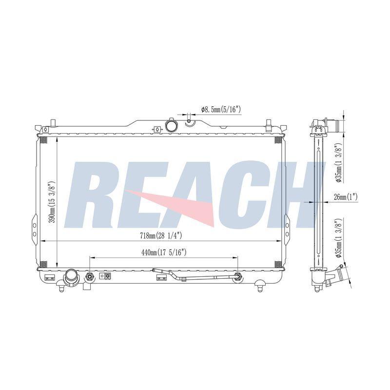 RADYATÖR HYUNDA SANTAFE 2,0L D4EA (OTOMATİK VİTES) 01-06 - ALÜMİNYUM - KALE - OEM 2531026480