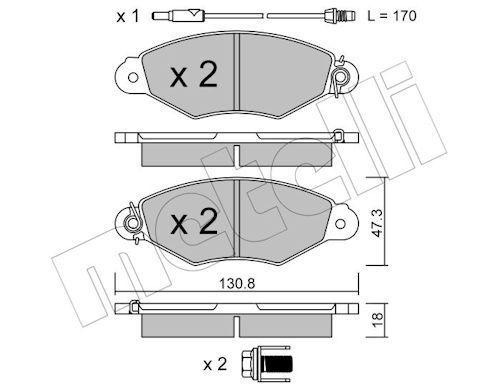 FREN BALATASI ON KANGOO 1.9D 97-03 1.5DCI 01-10 XSARA 1.4I 1.5D 97-05 ( FISLI ) - EDGE - OEM 4106000QAF