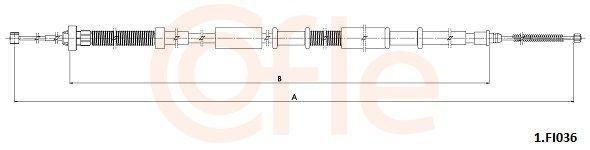 EL FREN TELİ ARKA SOL FIAT 500 L 13> (1782/1448) - CAVO - OEM 52120499