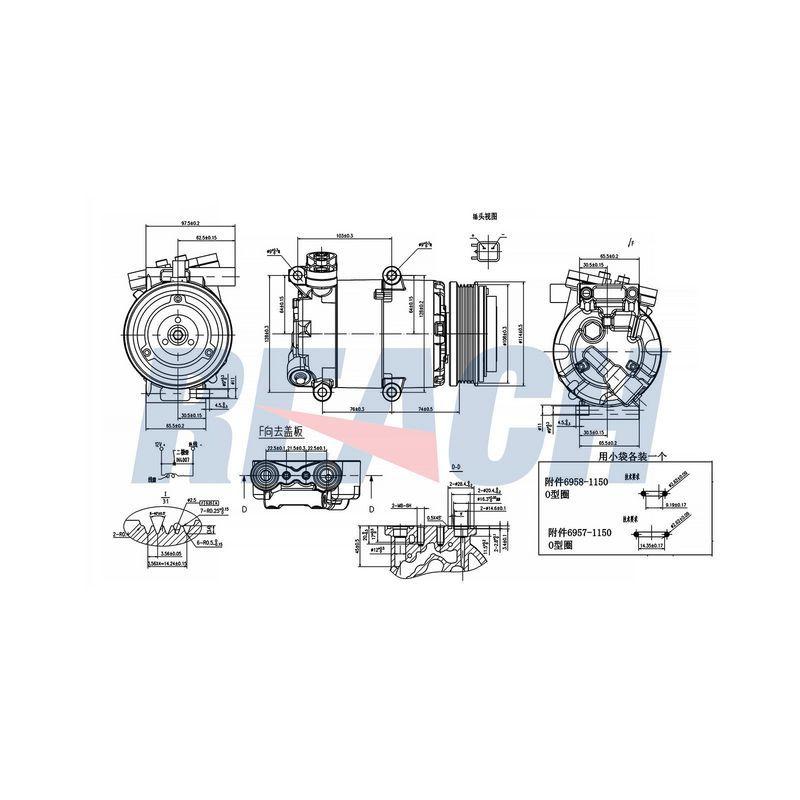 KLIMA KOMPRESORU FOCUS C-MAX FOCUS II - C30 S40 II V50 5PK - V KAYIS KASNAGI - KALE - OEM 1329719