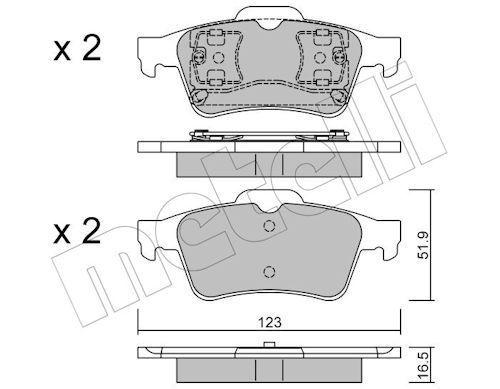FREN BALATASI ARKA LAGUNA III 07=> FOCUS II CMAX VECTRA C CONNECT 02=> C5 08=> ( ARKADAN SEGMANLI ) - EDGE - OEM 44060AV725