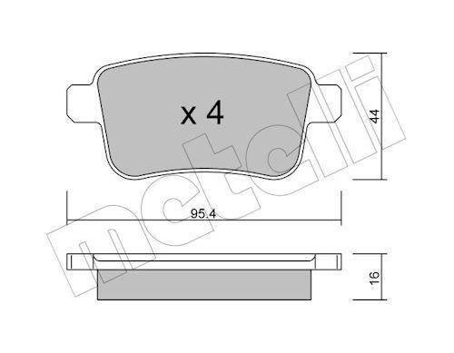 FREN BALATASI ARKA KANGOO 2010> CITAN W415 2012> - EDGE - OEM 4154210410