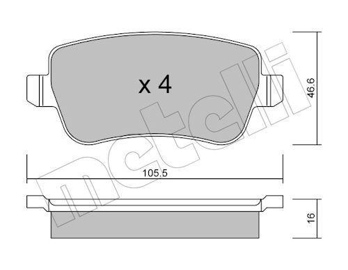 FIAT CROMA ARKA BALATA (CİVATA TAKIMLI) — AYD 60545B - AYD - OEM 71772219