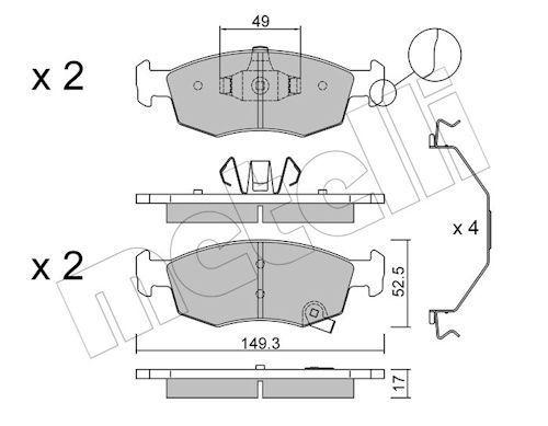 FREN BALATASI 500 12.19> - VALEO - OEM 77368831