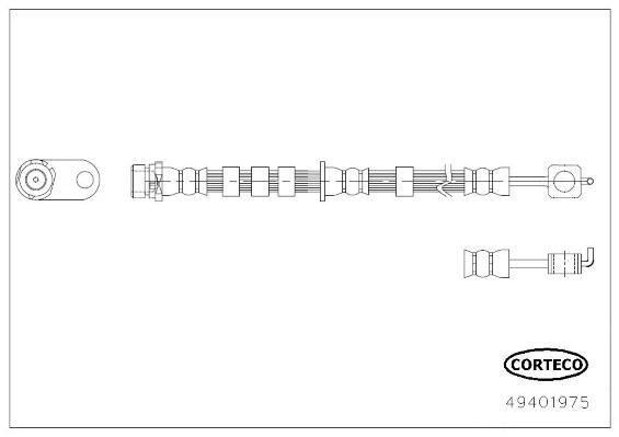 FREN HORTUMU ÖN SOL FORD FIESTA 2012-2017 - TAIWAN - OEM AY112078BB