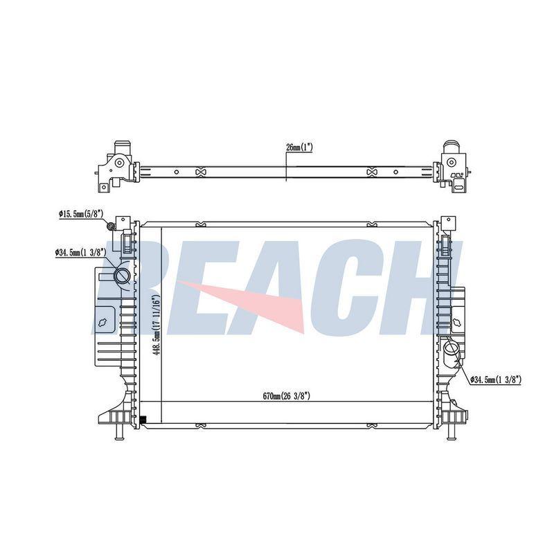 RADYATOR C-MAX II GRAND C-MAX FOCUS III KUGA II AL PL BRZ - KALE - OEM 1857556