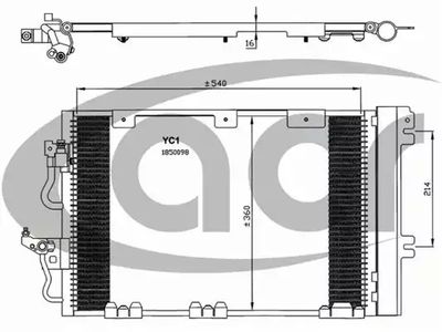 KONDENSER HAAL ASTRA - VALEO - OEM 1850098