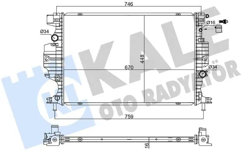 SU RADYATÖRÜ FORD MONDEO-GALAXY-SMAX 14> - KALE - OEM DG93