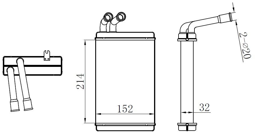 KALORİFER RADYATÖRÜ BRAZİNG TRANSPORTER T4 90=> (145X239X32) (OTO.-MEK.) - ORIS - OEM 701820031