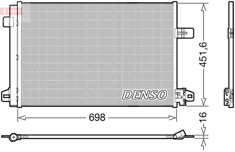 CONDENSER. AİR CONDİTİONİNG VW MULTIVAN VI (SG) (15-) - DENSO - OEM 7E0820411F
