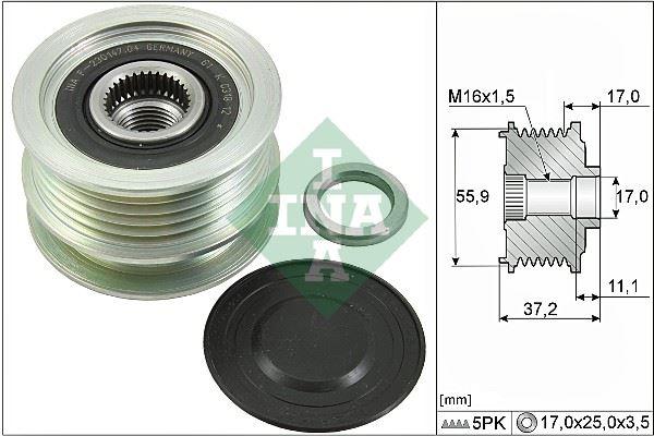 ALTERNATOR KASNAGI ( RULMANLI ) CLIO KANGO MEGANE 1.5 DCI 1.6 16V K4M K9K - INA - OEM 8200113636