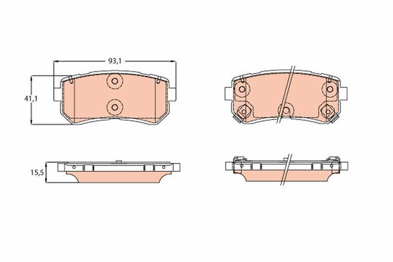 ARKA DİSK BALATA HYUNDAI - TRW - OEM 58302
