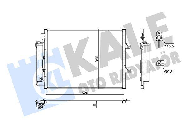KONDENSER RENAULT TWINGO II - KALE - OEM 8200448252