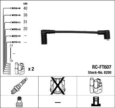 BUJİ KABLOSU FİAT PANDA 0.9 1992-1996 - NGK - OEM 7694366