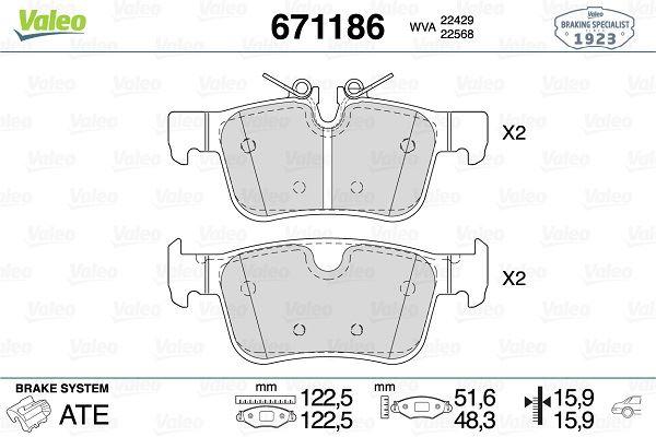 FREN DISK BALATASI ARKA S90 2.0 2.0D 03 16> V60 2.0 2.0D 02 18> V60 CROSS COUNTRY 2.0D 12 18> V90 2. - VALEO - OEM 31423653