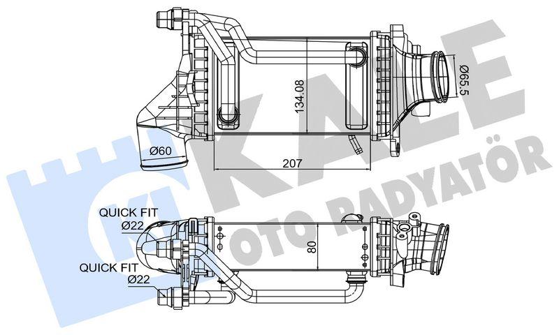TURBOSARJ RADYATORU MERCEDES M274 W205 S205 C205 A205 W212 C207 W213 C238 C253 V167 R172 - KALE - OEM A2740900614