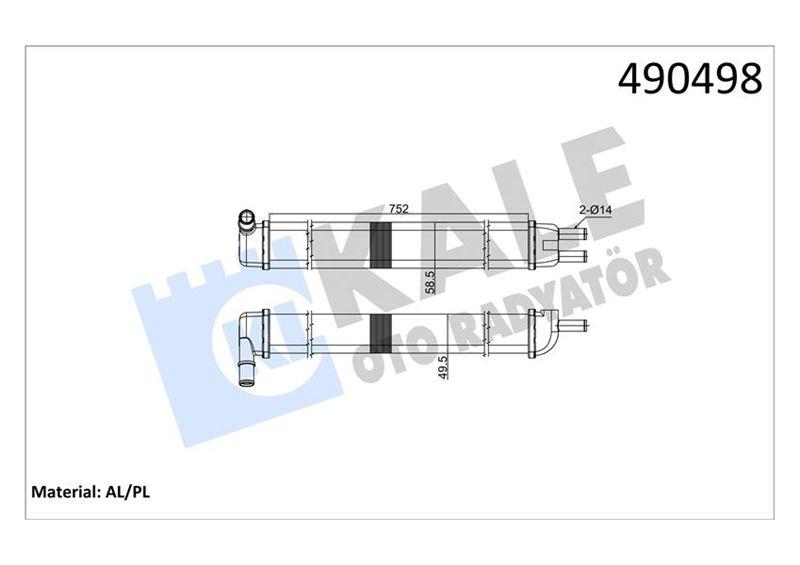 KALORIFER RADYATORU (ALUMINYUM BORULU) YENI TIP R12 TOROS 77-00 - KALE - OEM 7702252835